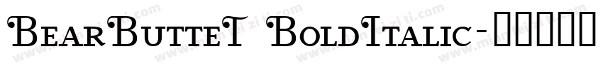 BearButteT BoldItalic字体转换